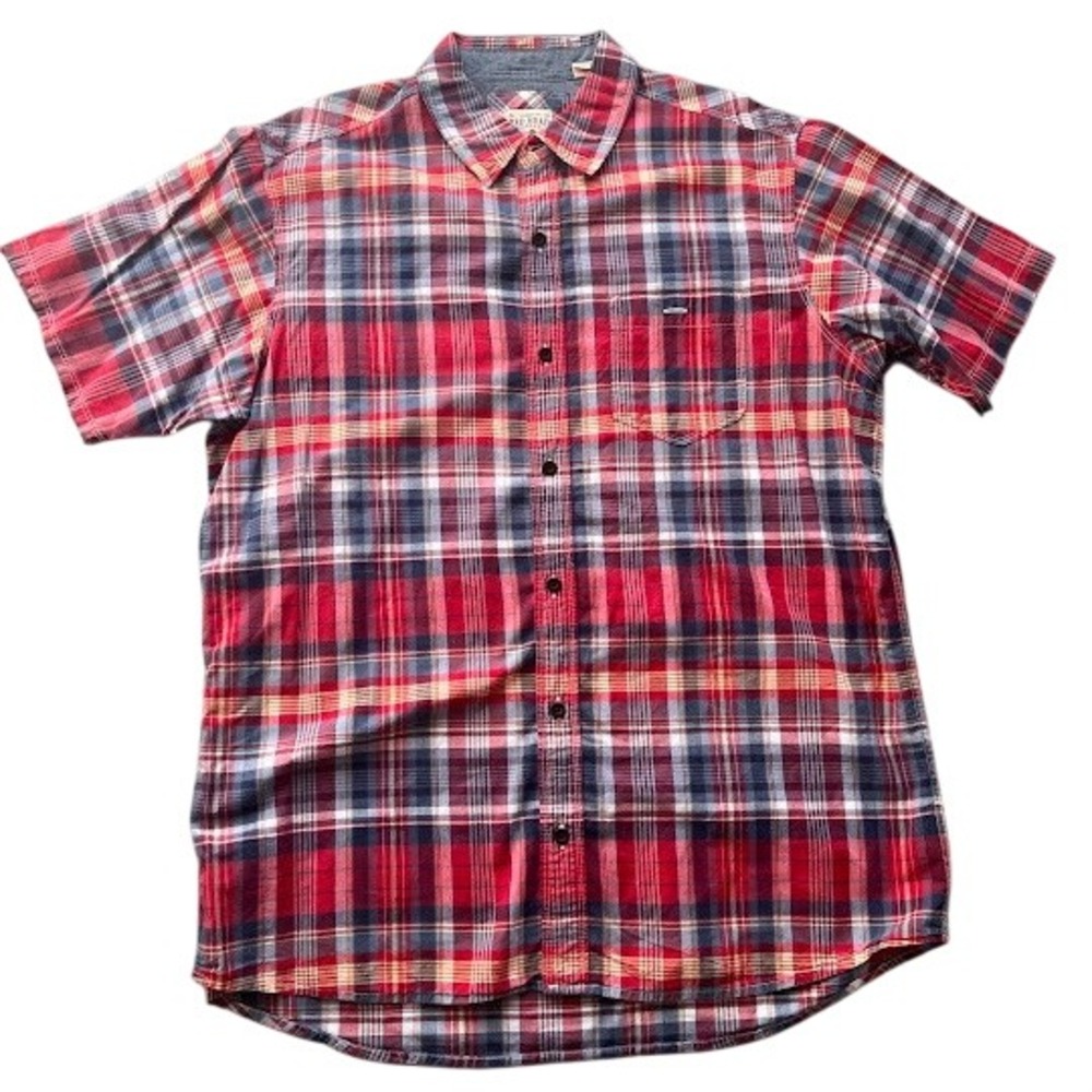 RedHead Mens‎ XL Plaid Shirt Short Sleeve Button Up Camping Fishing Outdoor